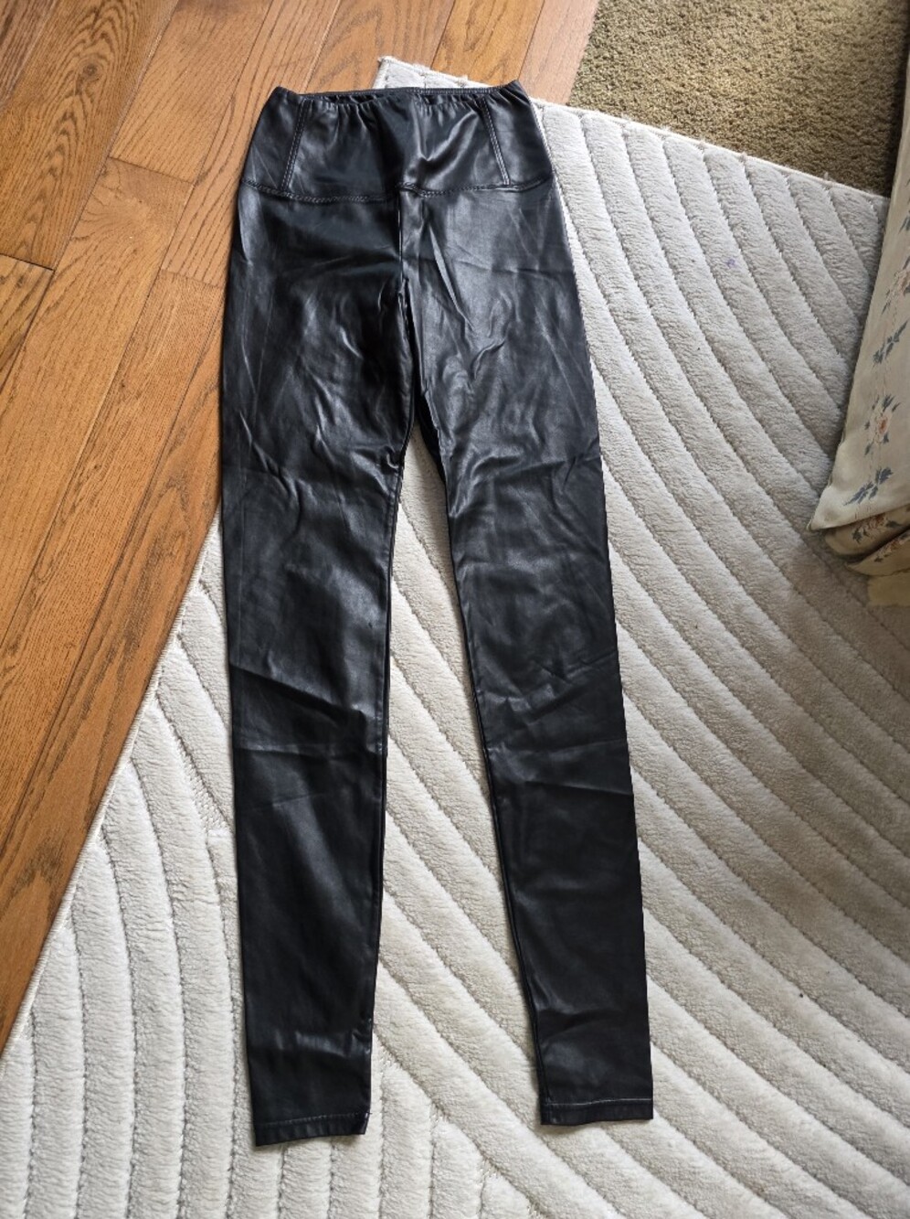 Wilfred Free Black Faux Leather Jeggings